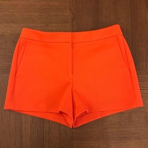 NWOT J.Crew Bold Orange Bonded Twill Shorts